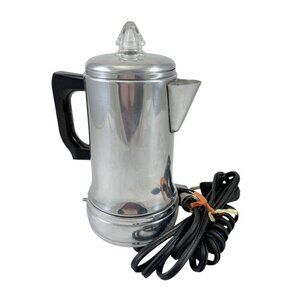 Empire Metal Ware 2 Cup Travel Coffee Percolator USA Cat No 63 Vintage 1950s